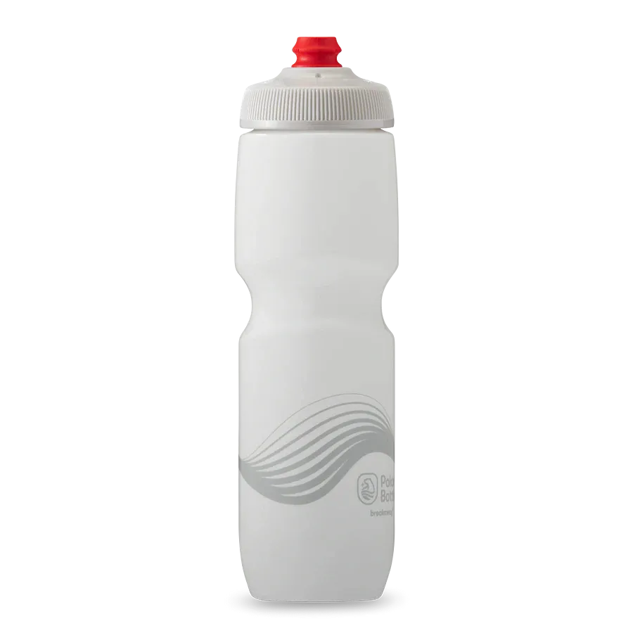 30 oz Breakaway Water Bottle Wave Ivory/Silver by Polar Bottle Made in USA