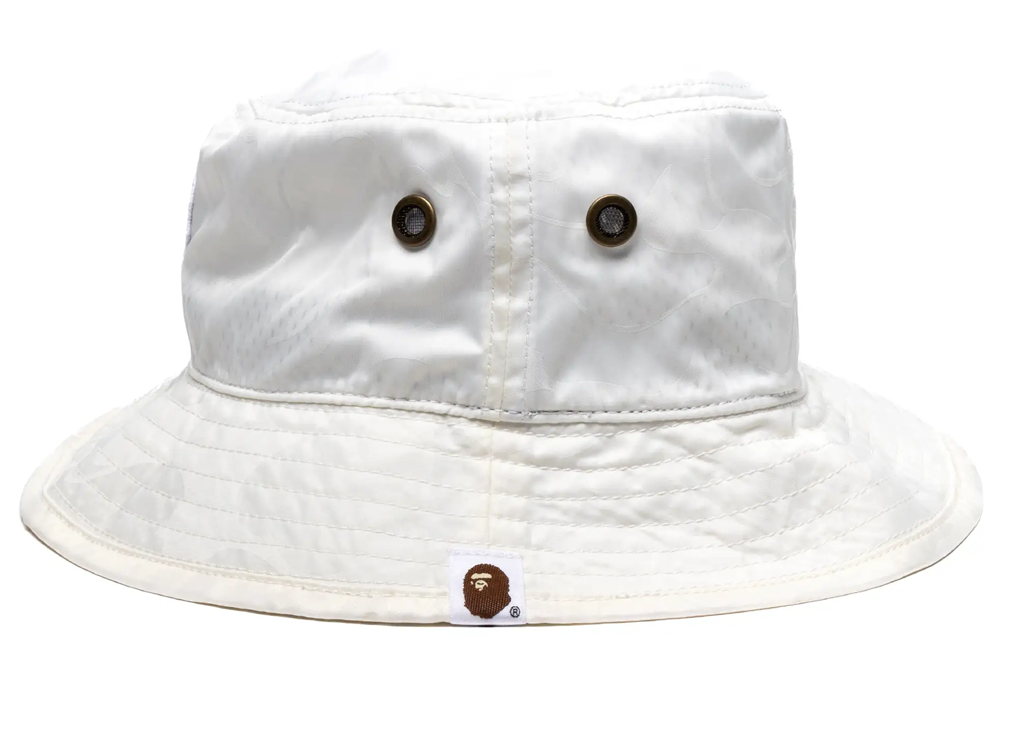 A Bathing Ape Tonal Solid Camo Bucket Hat in Ivory