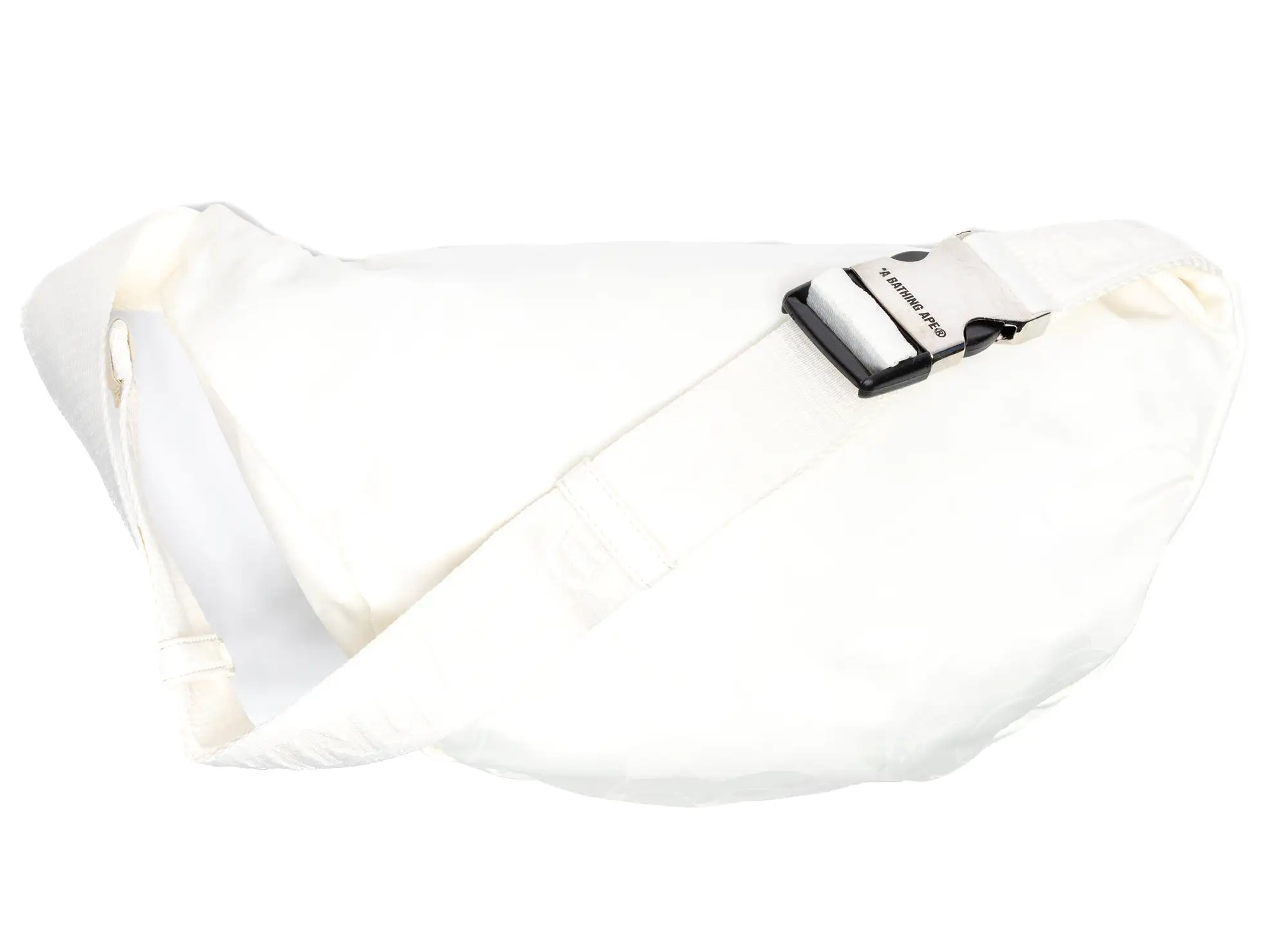 A Bathing Ape Tonal Solid Camo Waist Bag in Ivory