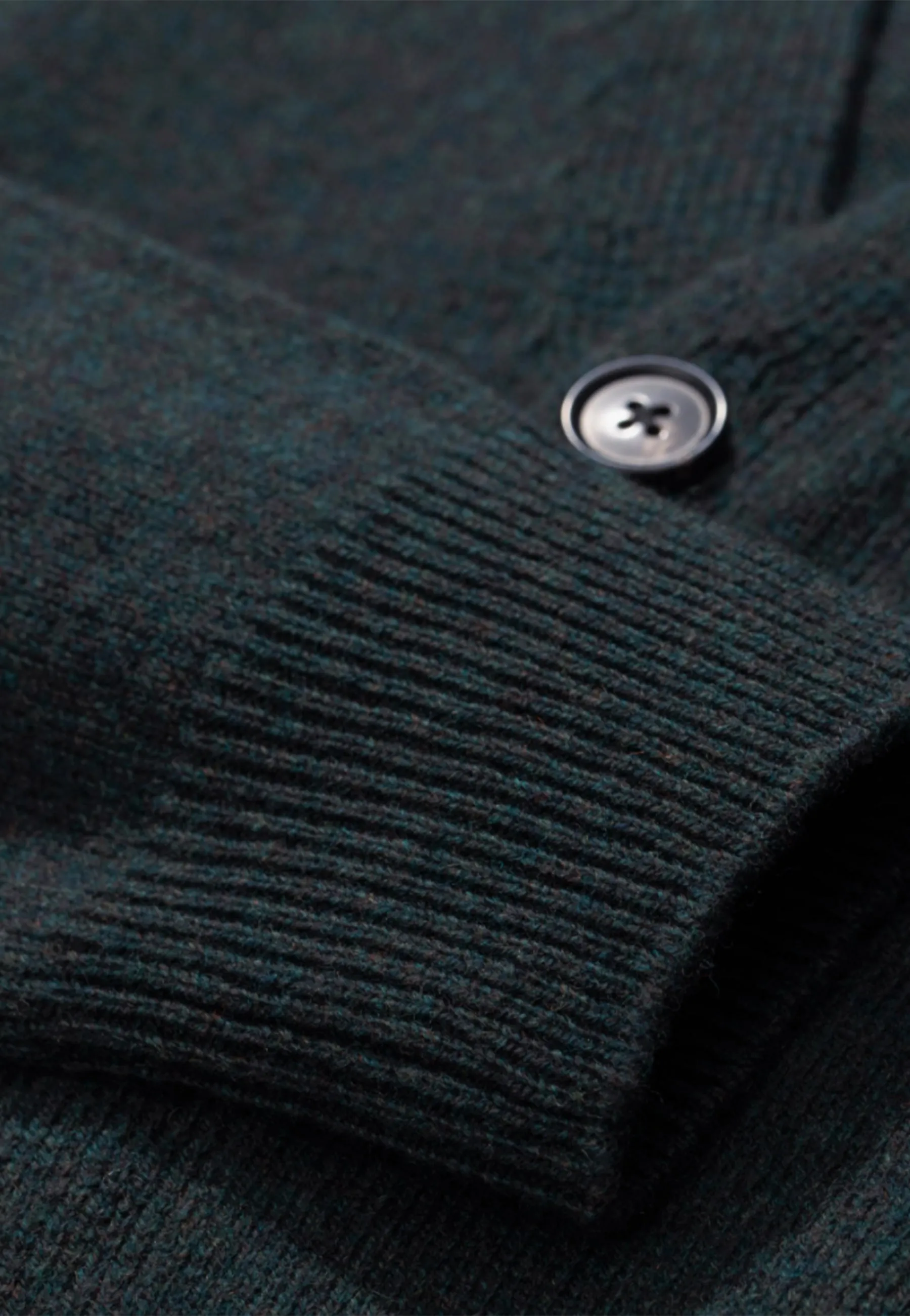 Adam Lambswool Cardigan - forest green