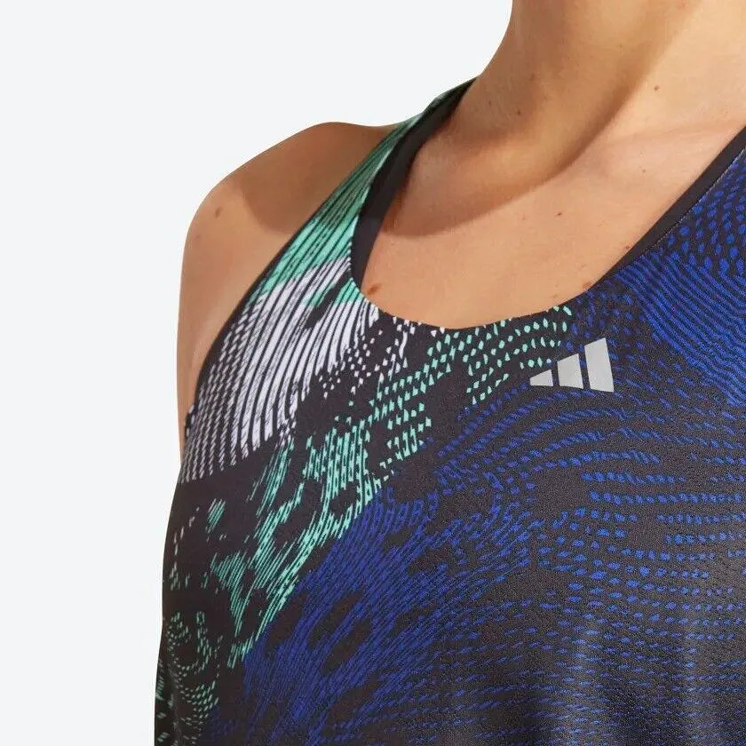 adidas Adizero Running Vest Womens Tank Top Ladies Gym Training