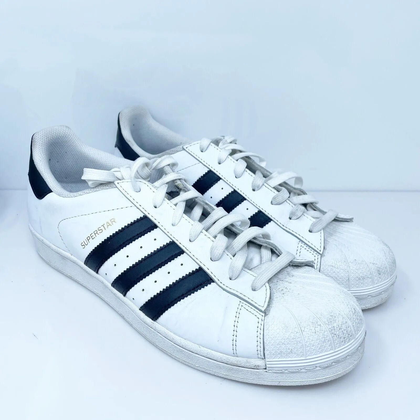 Adidas Mens Superstar C77124 White Casual Shoes Sneakers Size 11