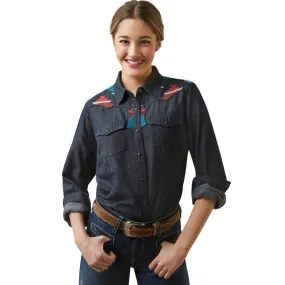 Ariat Womens Rinsed Dutton Long Sleeve Shirt