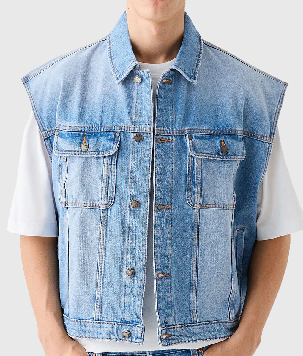 Barbie's Ken Denim Vest - Ryan Gosling Blue Ripped Denim Vest | TLC