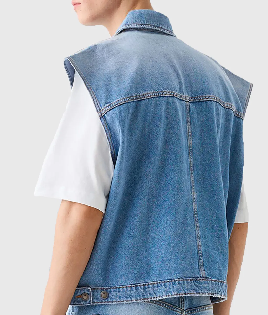 Barbie's Ken Denim Vest - Ryan Gosling Blue Ripped Denim Vest | TLC