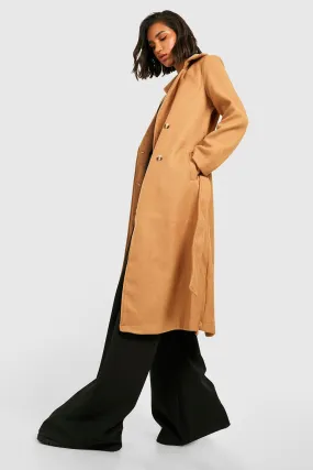 Belted Wool Look Coat