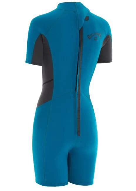 Billabong Launch 2MM Back Zip Shorty Wetsuit Blue