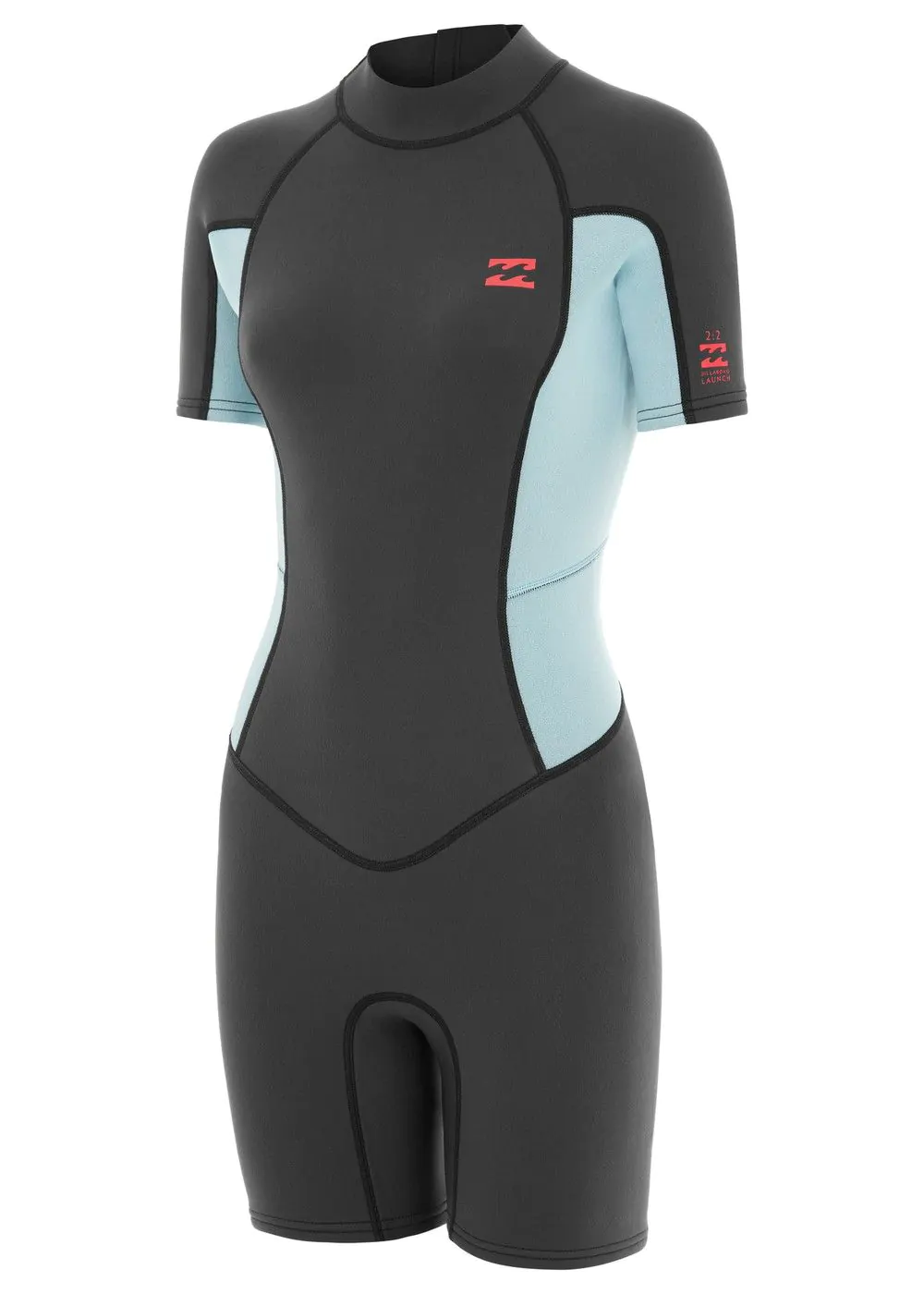 Billabong Launch 2MM Back Zip Shorty Wetsuit Grey