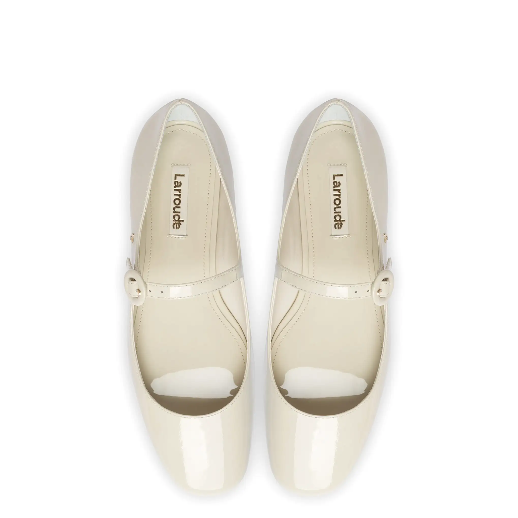 Blair Ballet Flat In Ivory Patent Leather