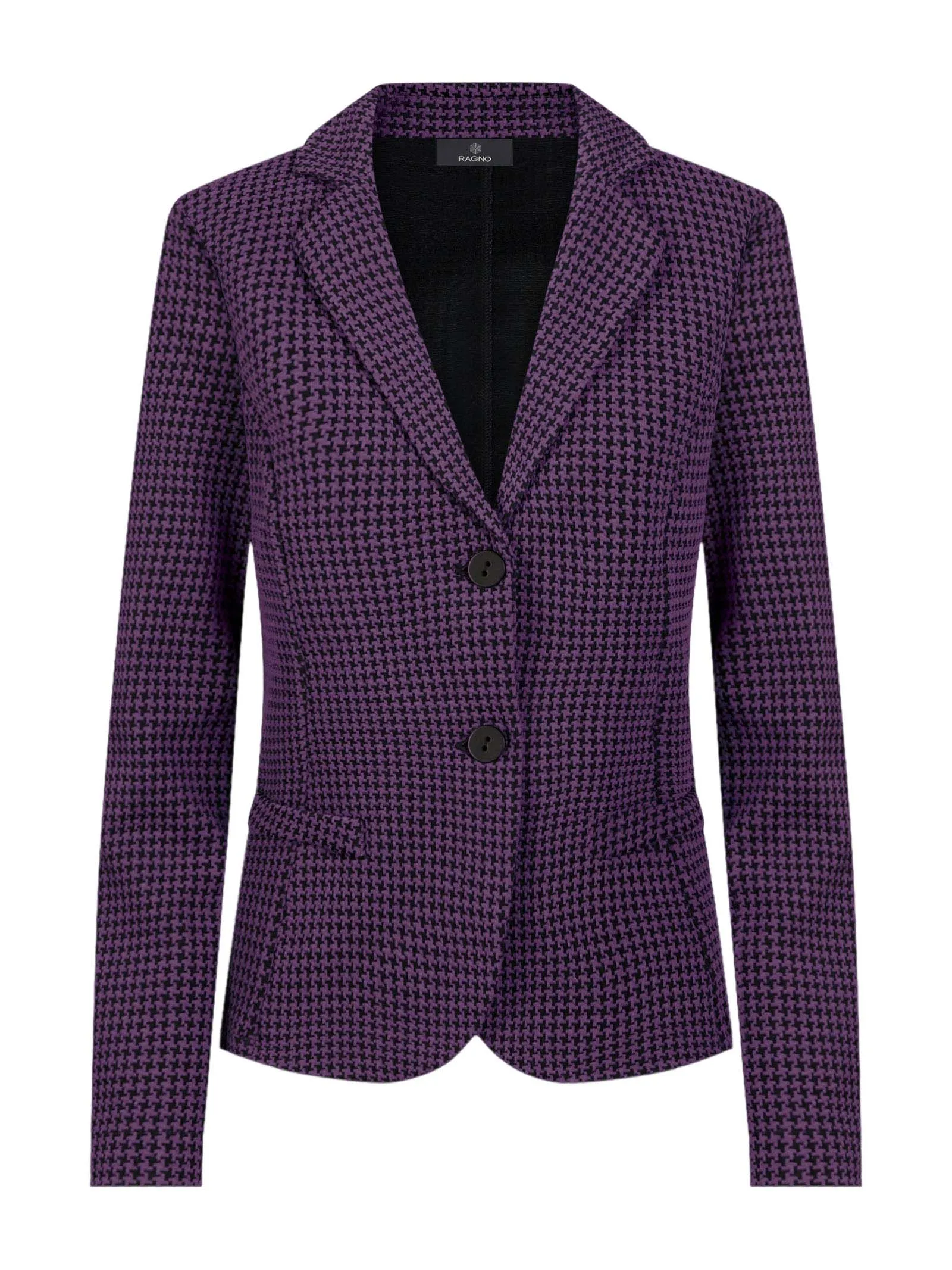 Blazer a 2 bottoni in Eco Jacquard - Fant. Sunset Purple