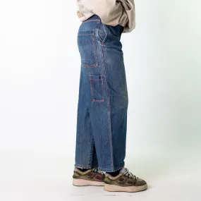 Blue Denim 90s Baggy Hip Hop  Cargo Skater Trousers Pants Jeans (28x29)