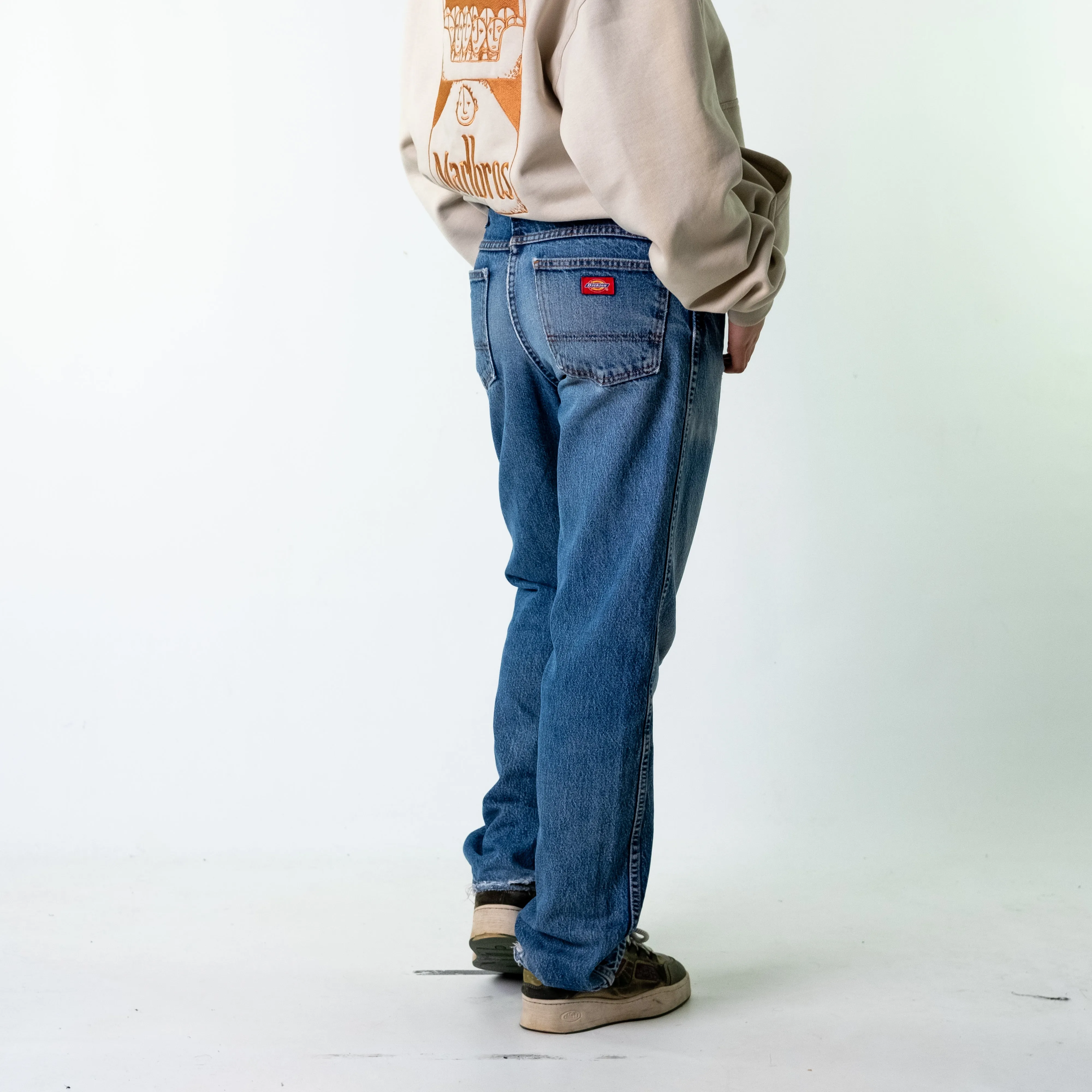 Blue Denim 90s Dickies  Cargo Skater Trousers Pants Jeans (33x33)