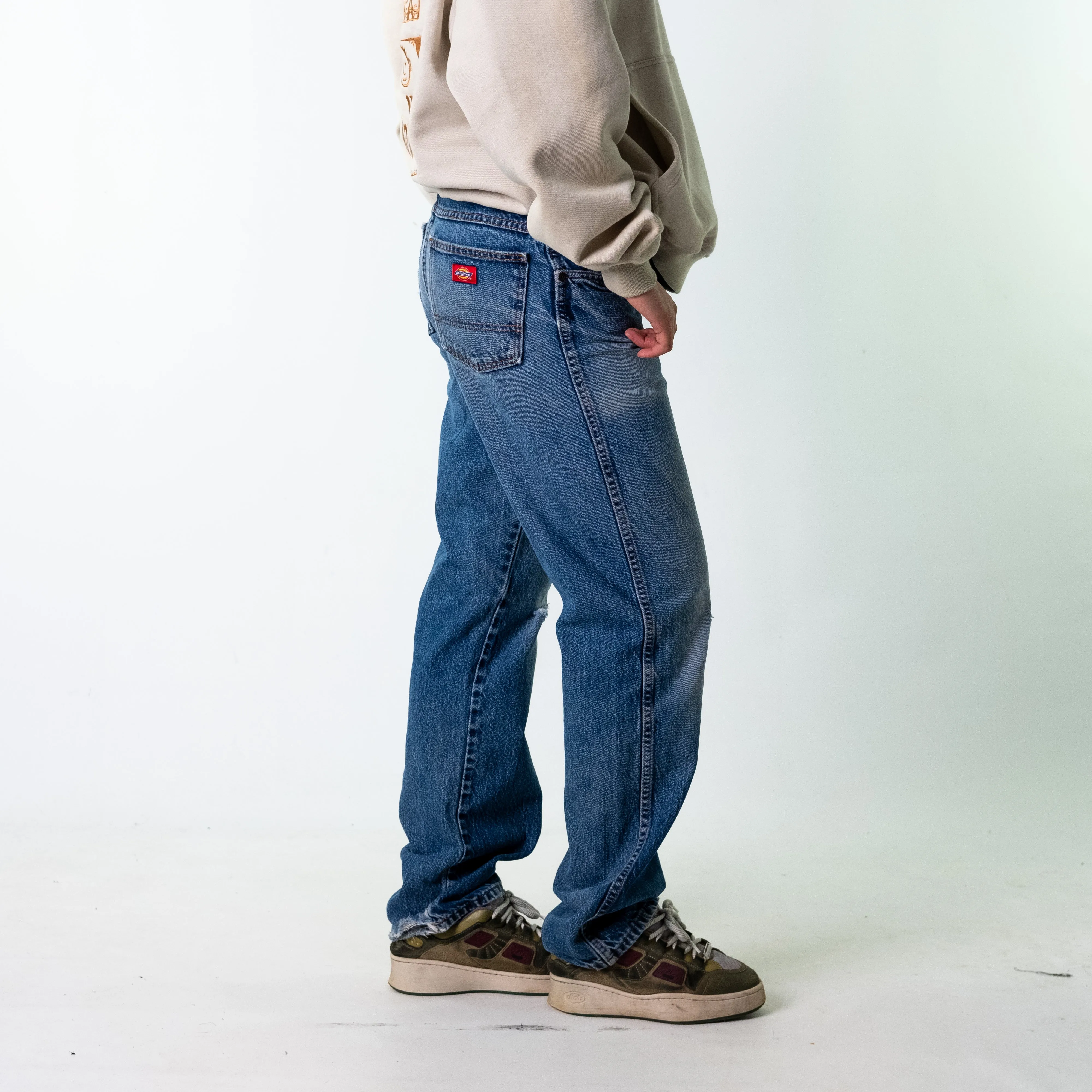 Blue Denim 90s Dickies  Cargo Skater Trousers Pants Jeans (33x33)