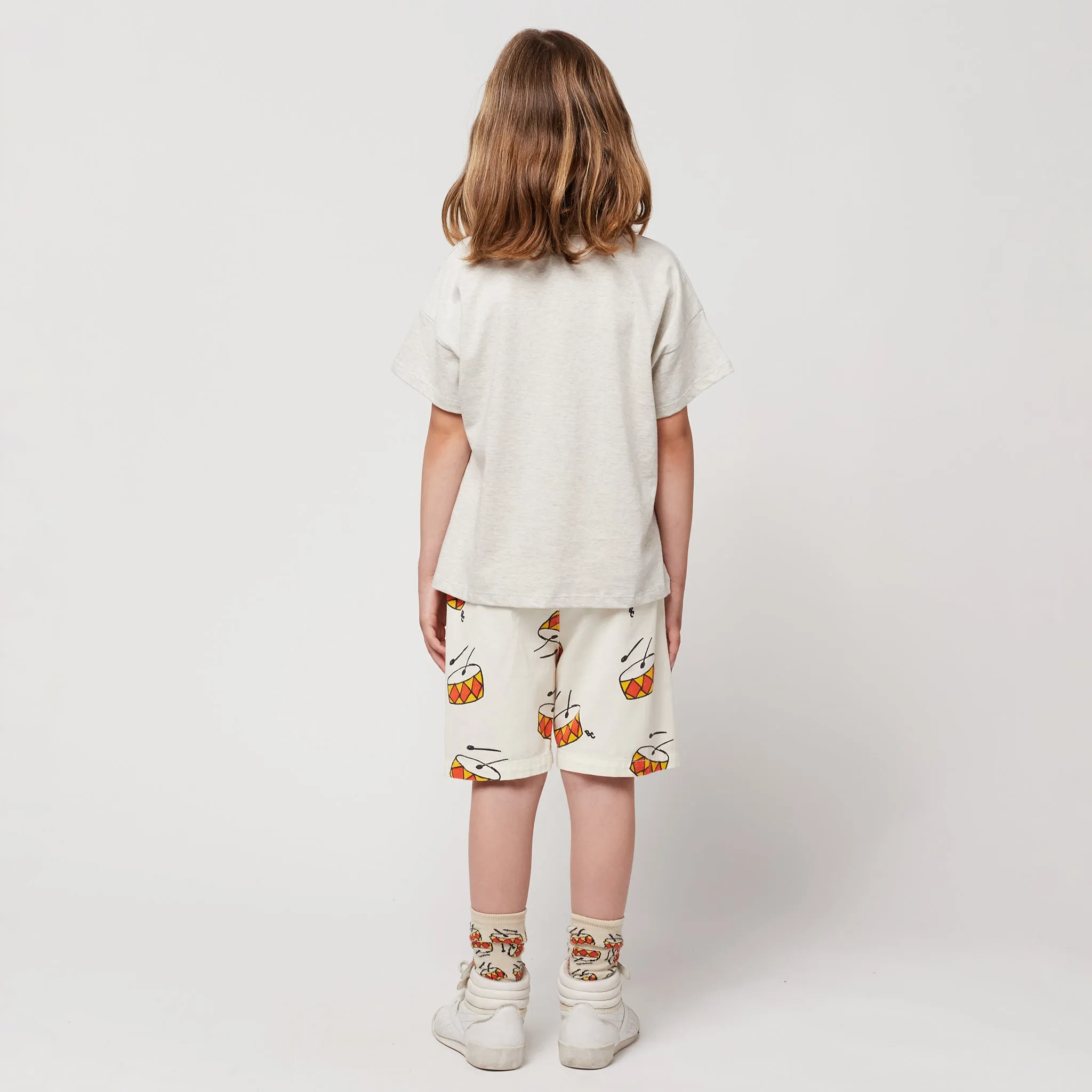 Bobo Choses Child Play The Drums All Over Bermuda Shorts Cream