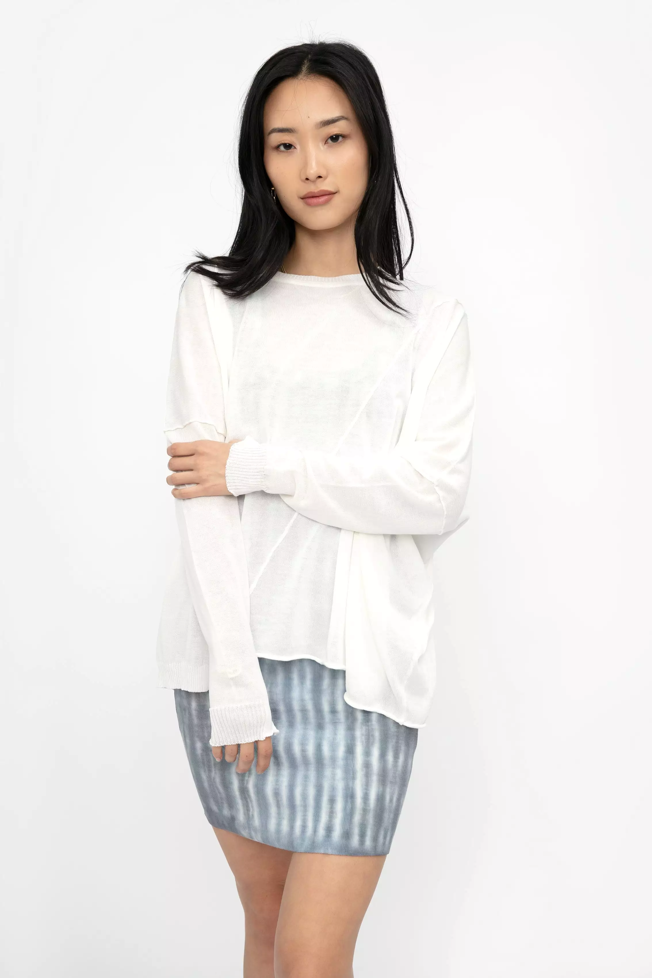 Boxy Asymmetrical Top in Ivory