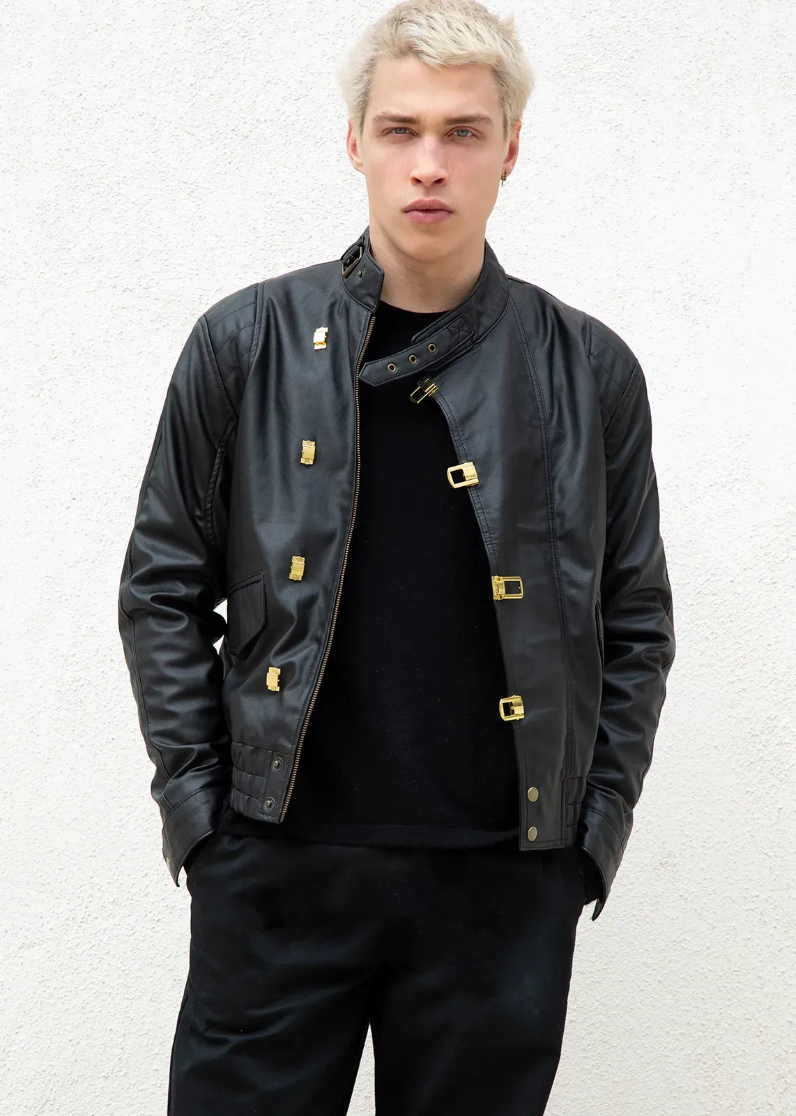 Buy Mens Akira Kaneda Black Leather Motorcycle Jacket | LucaJackets