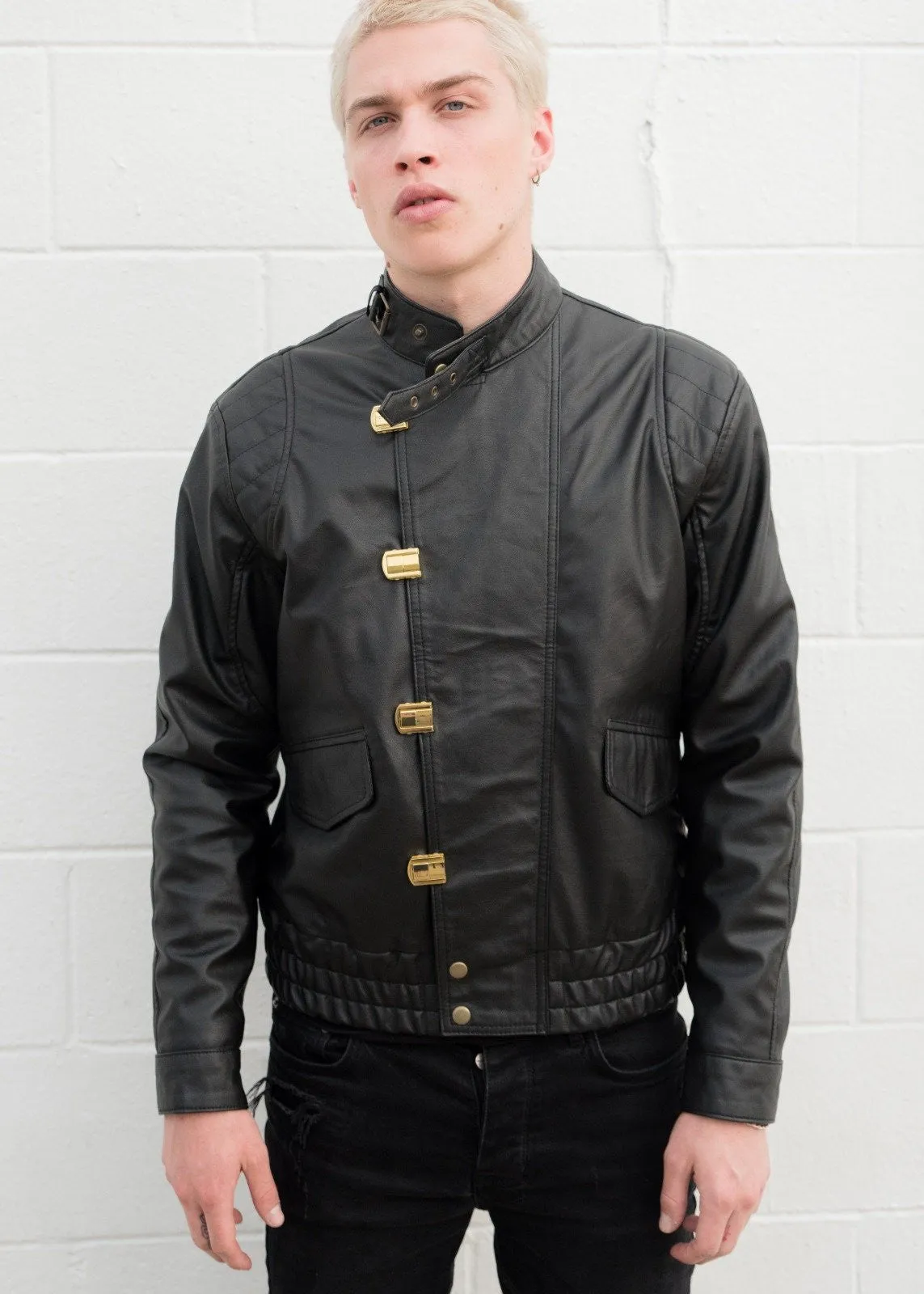 Buy Mens Akira Kaneda Black Leather Motorcycle Jacket | LucaJackets