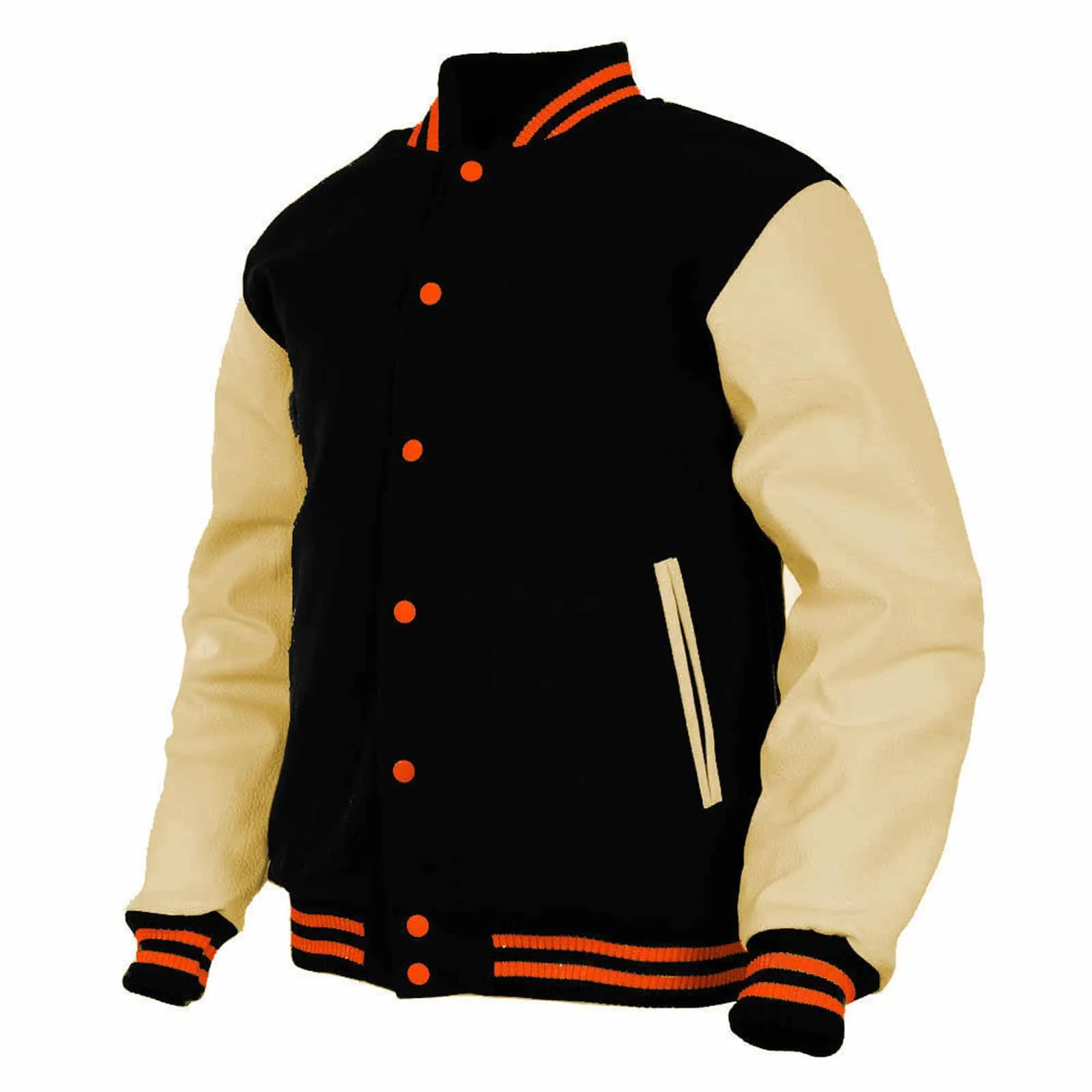 Buy Wool & Leather Letterman Varsity Jacket - Jackets for Men | Kilt and Jacks