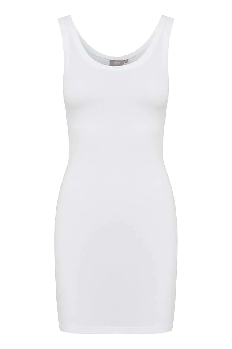 B.Young Long Layering Vest - White