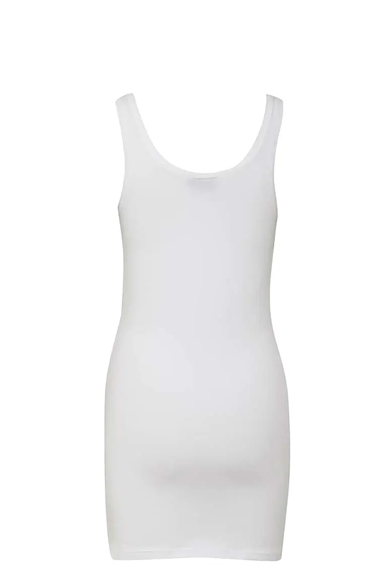 B.Young Long Layering Vest - White