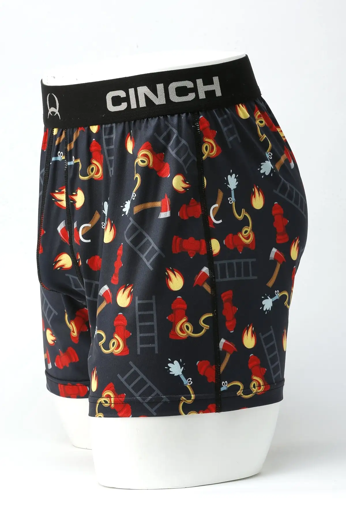 'Cinch' Men's 5 Firehose Boxer Briefs - Navy