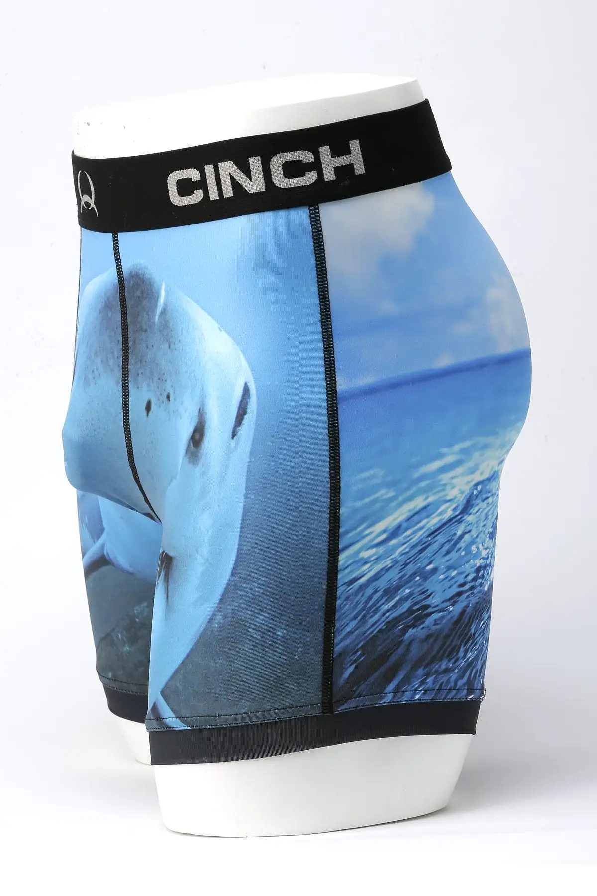 'Cinch' Men's 6 Shark Boxer Briefs - Multi