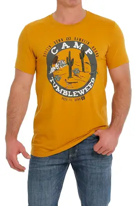 'Cinch' Men's Camp Tumbleweed Tee - Gold