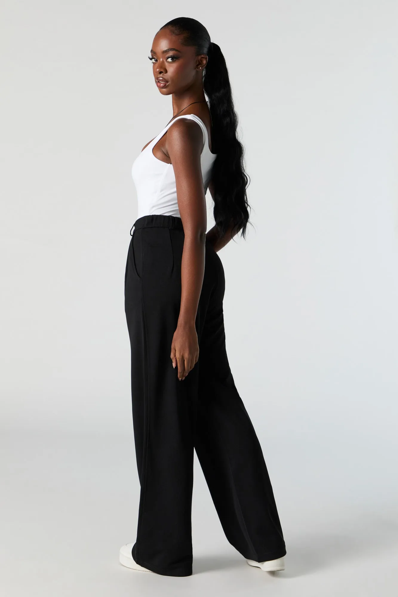 Crepe Straight Leg Dress Pant