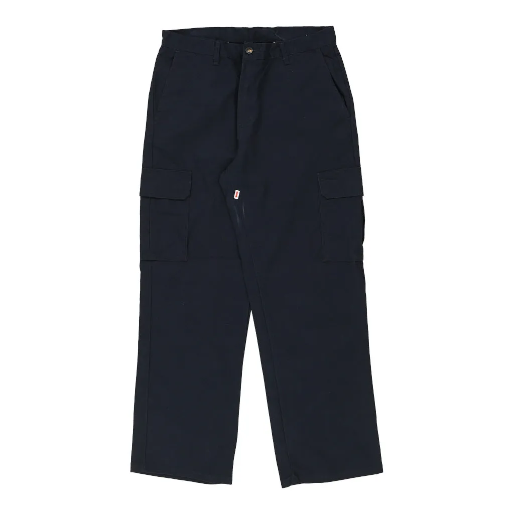Dickies Cargo Trousers - 34W 31L Navy Cotton Blend