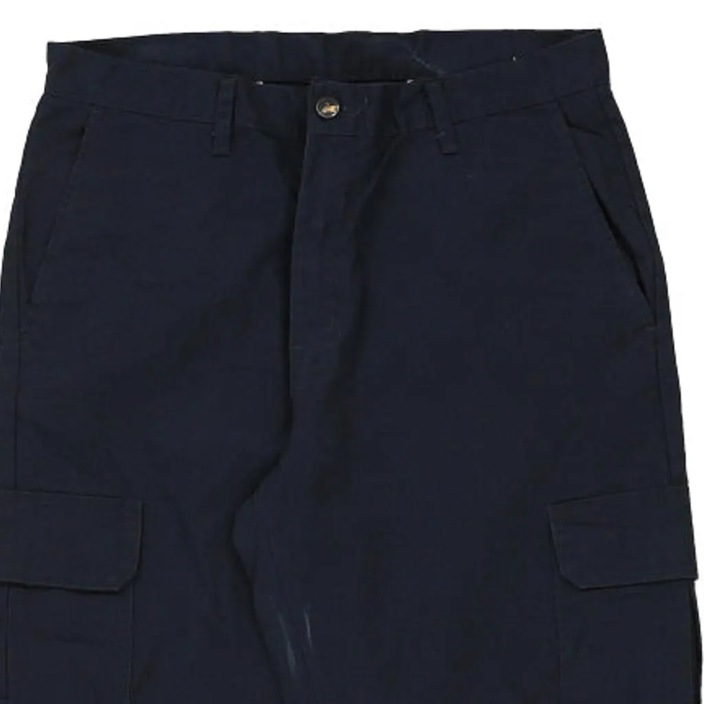 Dickies Cargo Trousers - 34W 31L Navy Cotton Blend