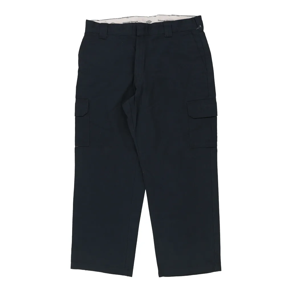 Dickies Cargo Trousers - 38W 30L Navy Cotton Blend