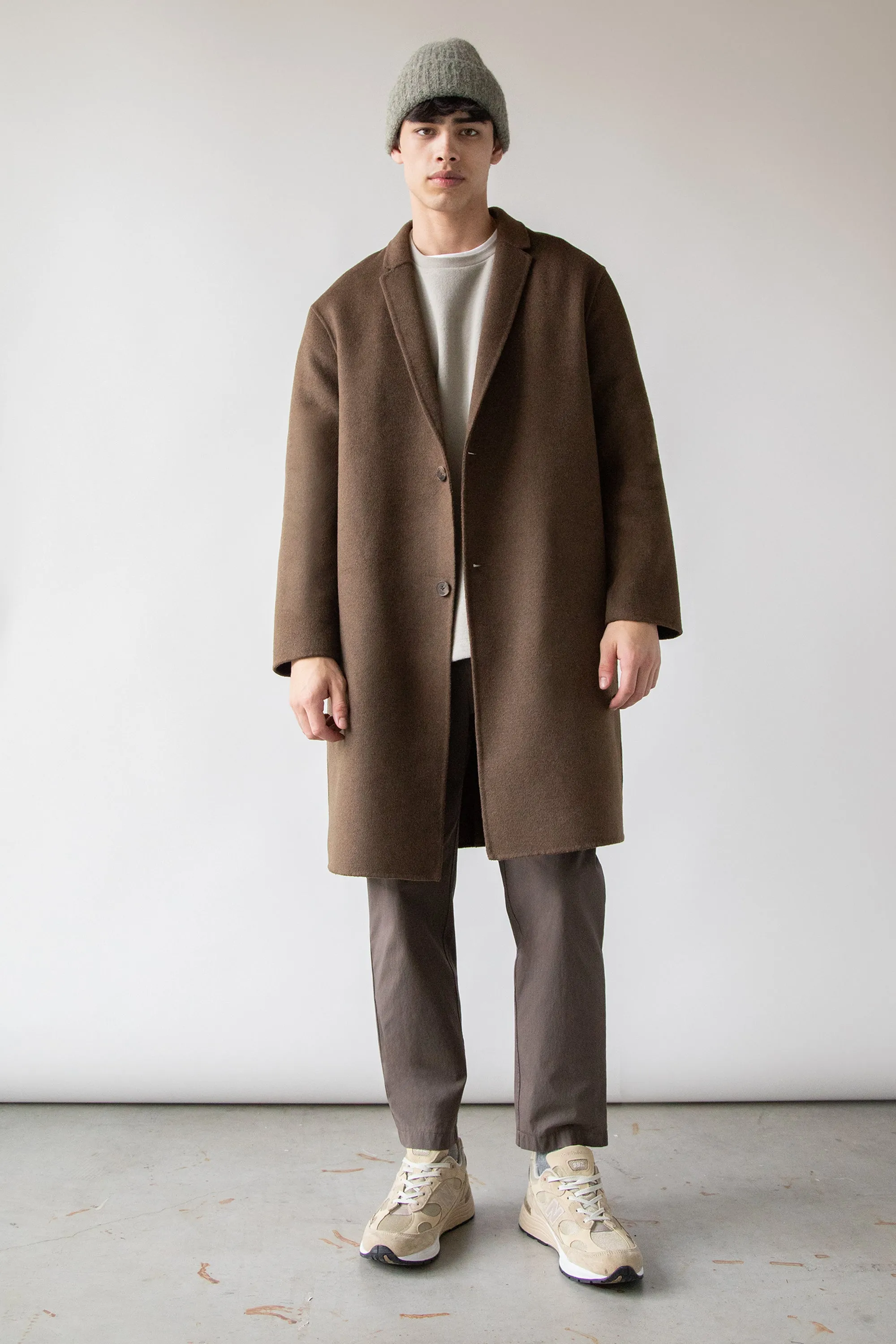 DOUBLE-FACED WOOL BLEND COAT