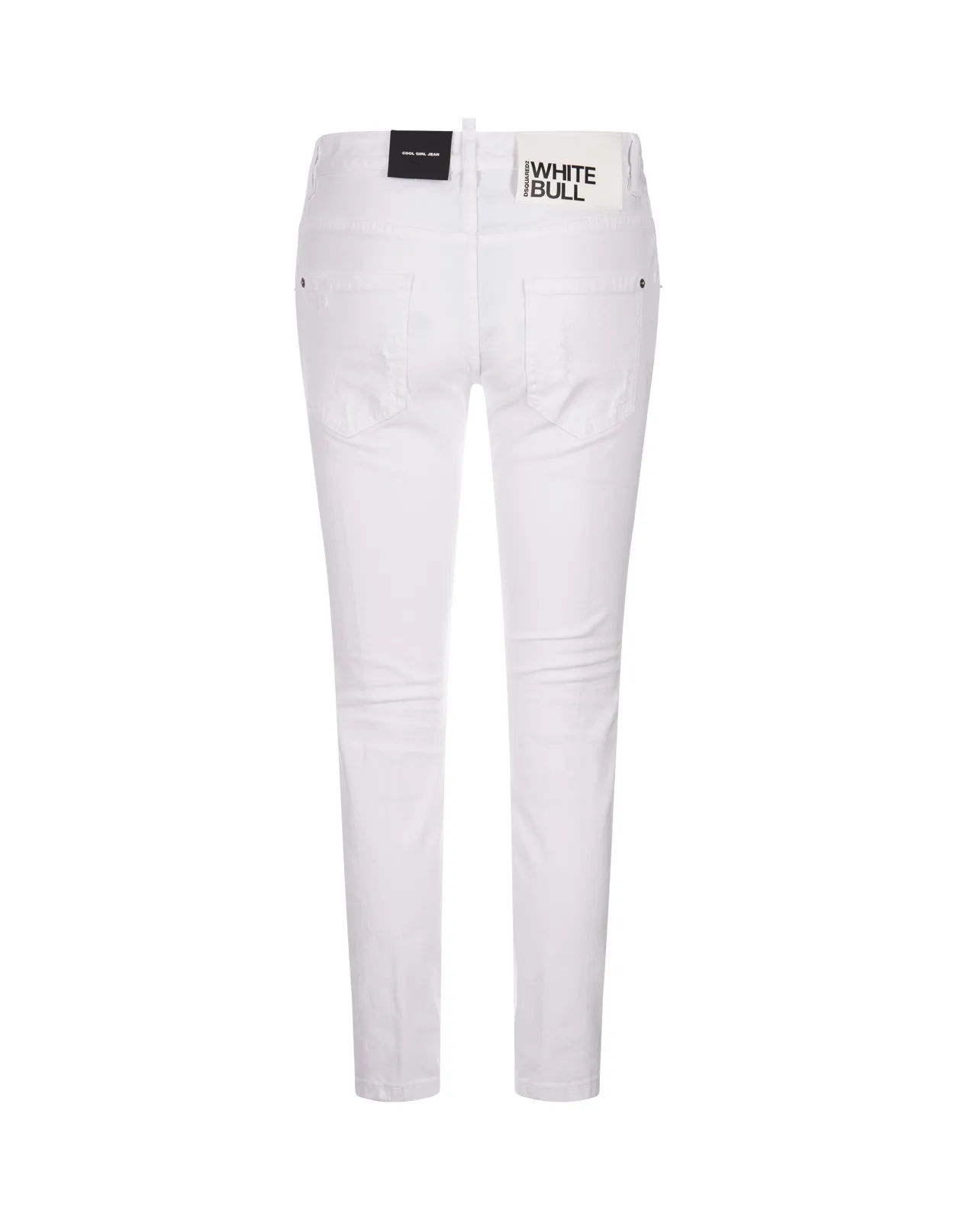 Dyed Ripped Cool Girl Jeans In White