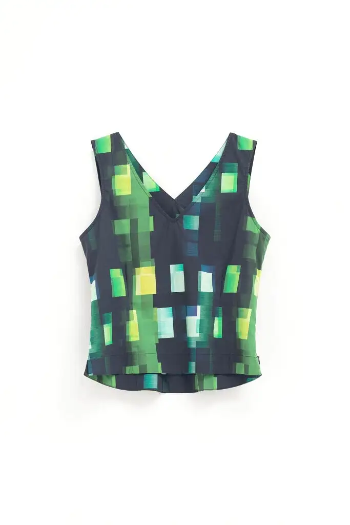 Elk The Label - Indi Tank - Green Shutter Grid