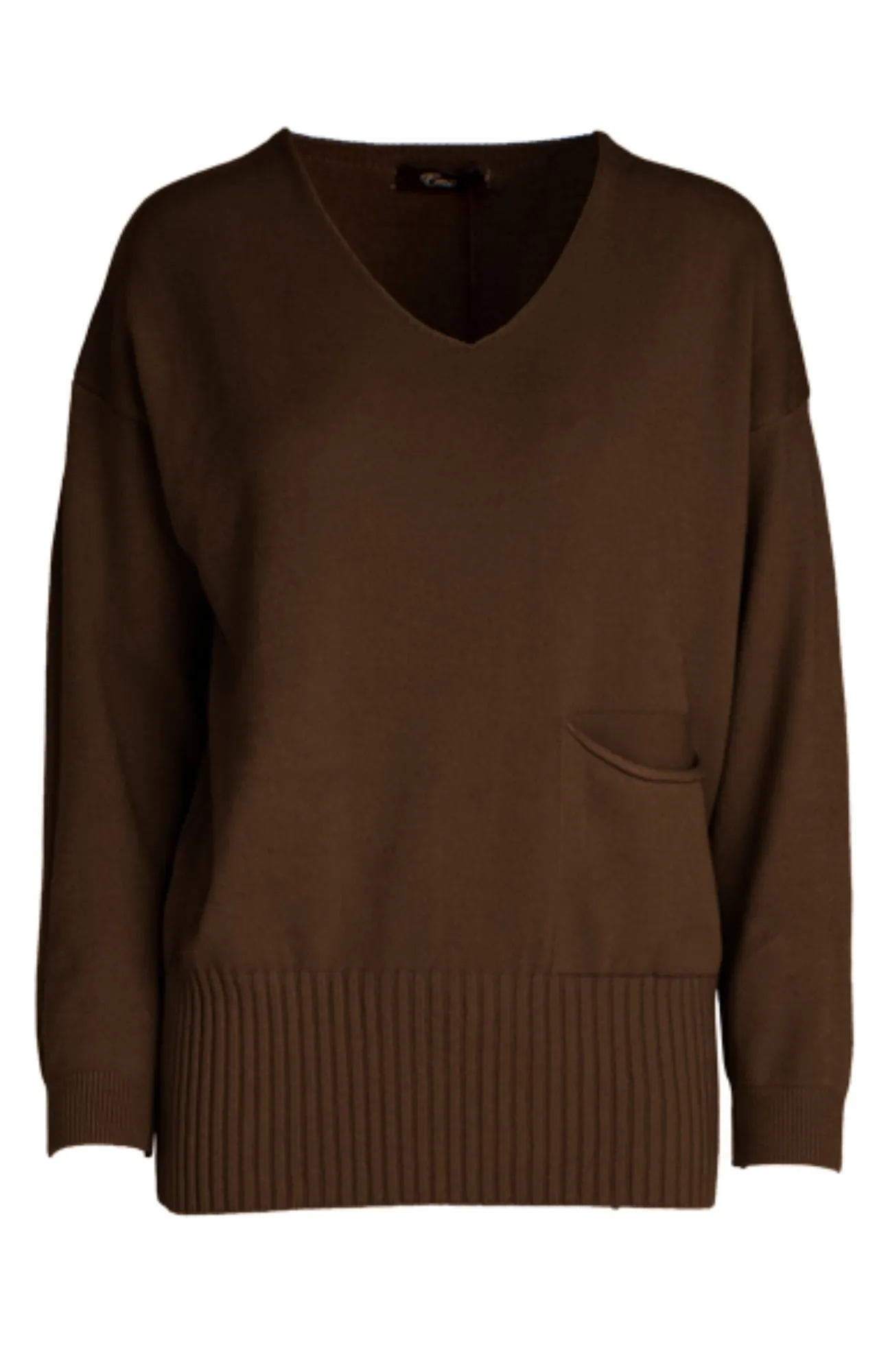 Ema&Carla - V-Neck Pocket Sweater