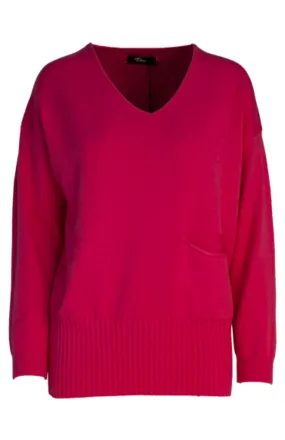 Ema&Carla - V-Neck Pocket Sweater