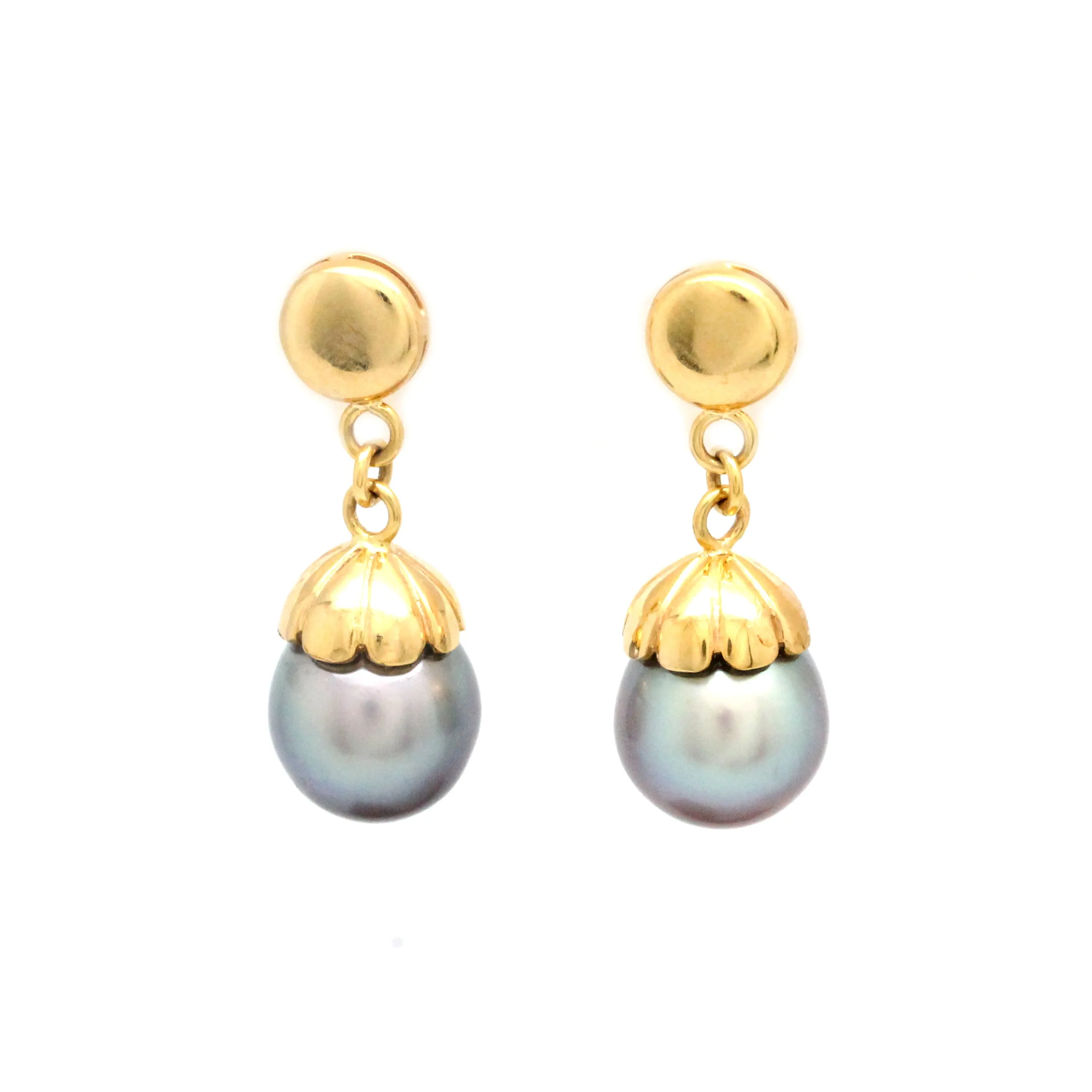 Extraordinary Cortez pearls in short-hanging Earrings14k