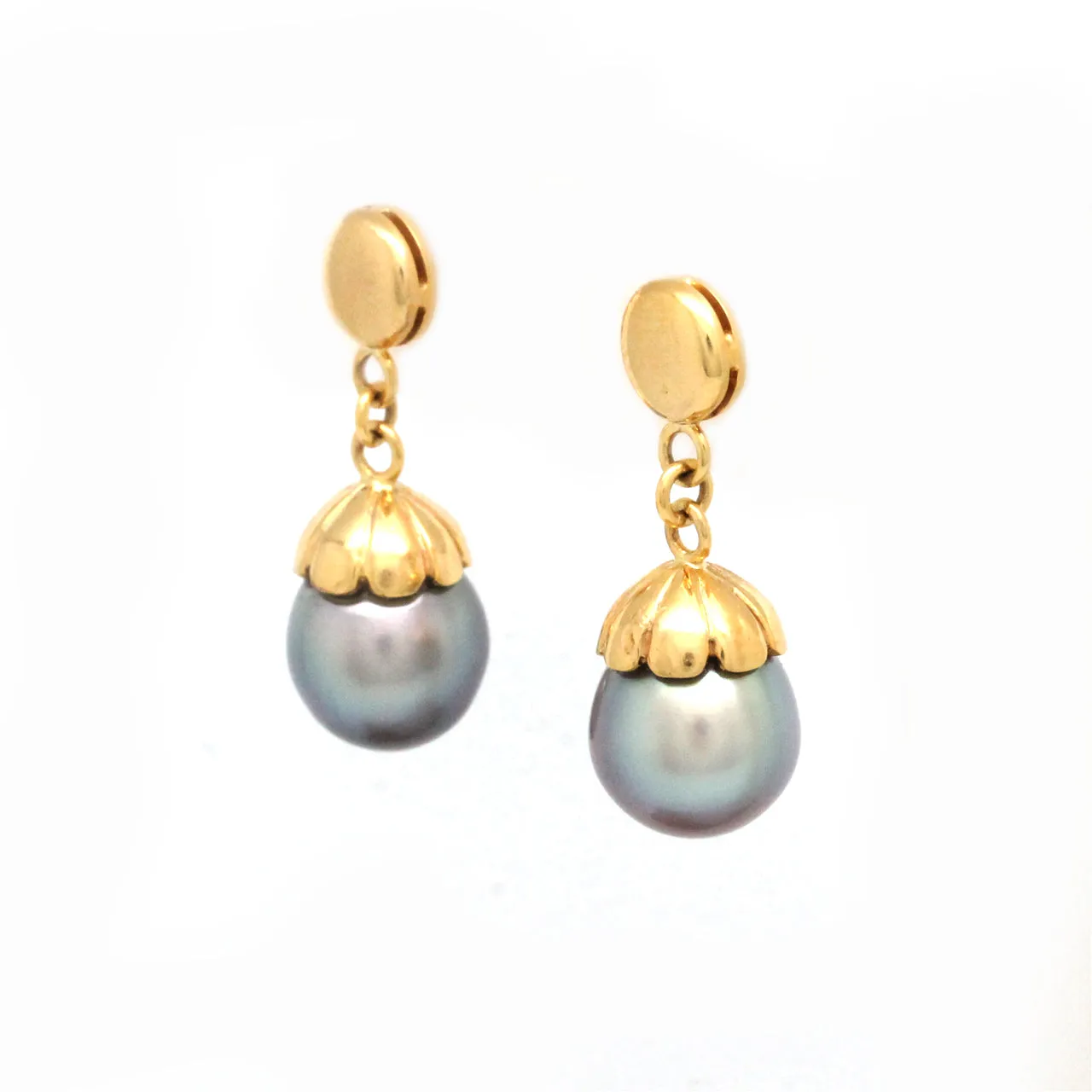 Extraordinary Cortez pearls in short-hanging Earrings14k