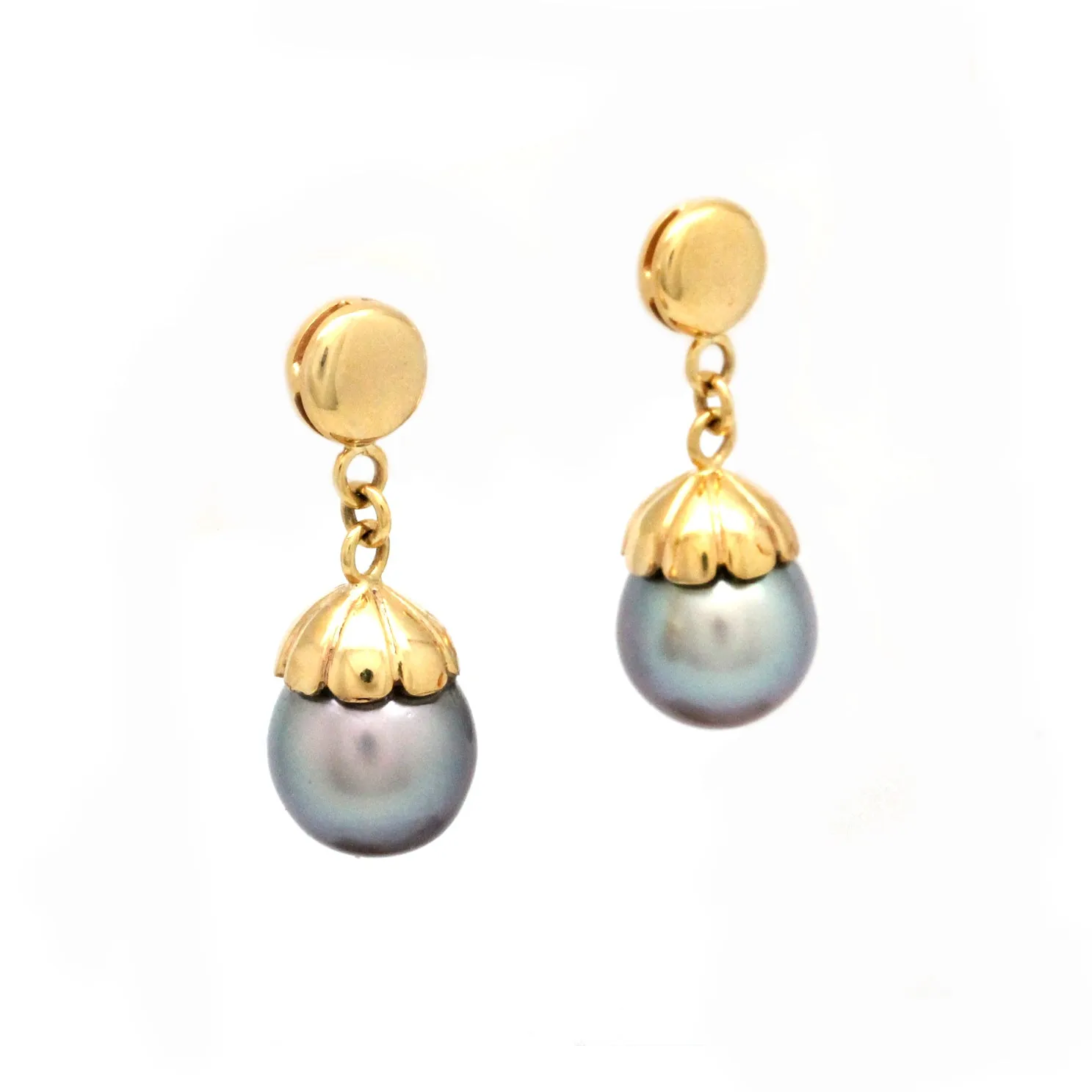 Extraordinary Cortez pearls in short-hanging Earrings14k