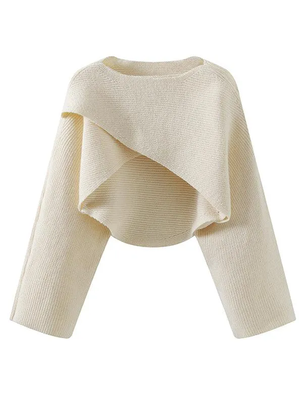 Fashion Design Crew Neck Knit Sweater