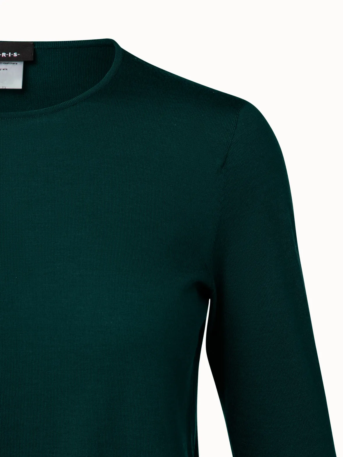 Fine gauge cashmere silk pullover