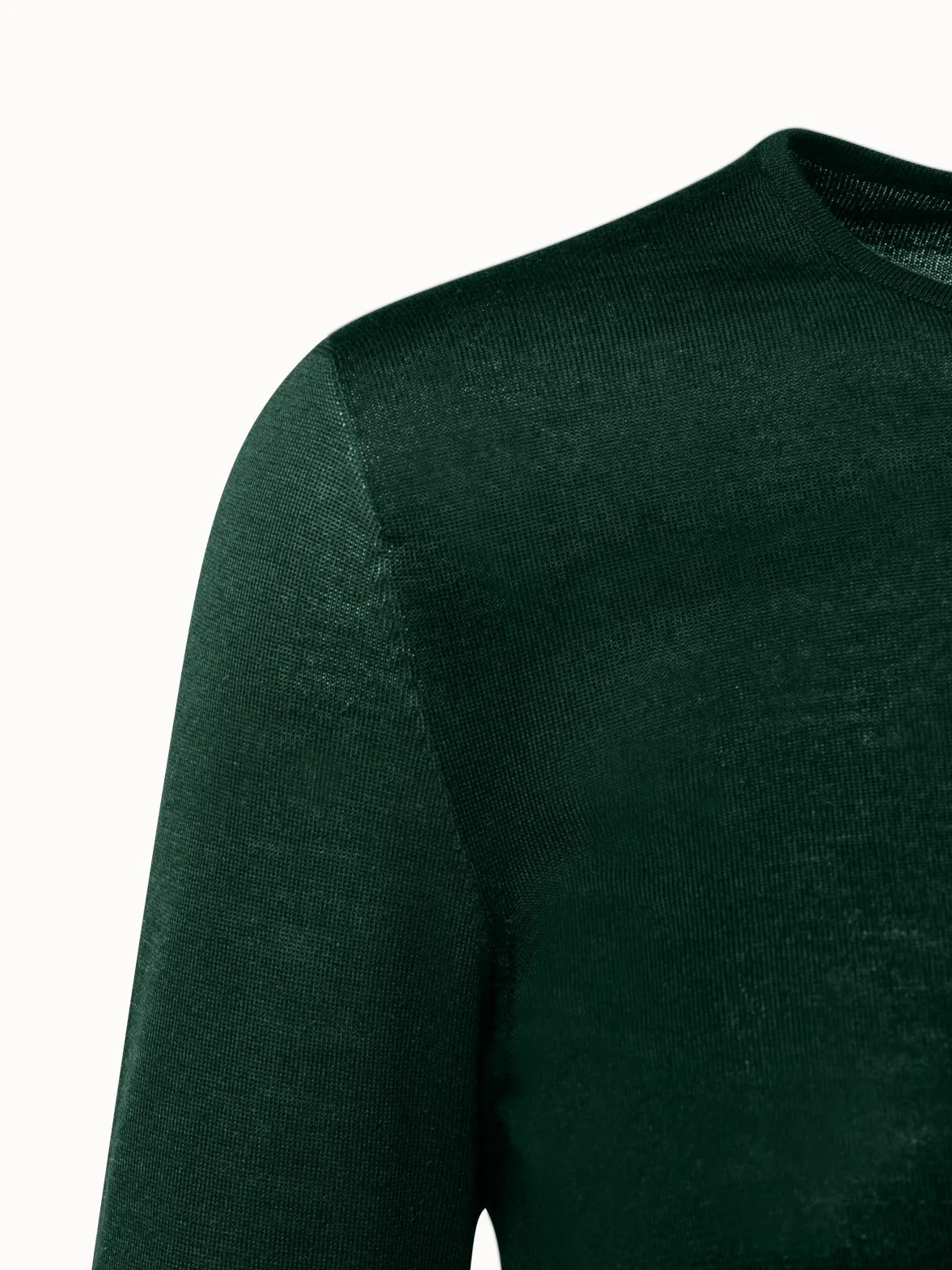 Fine gauge cashmere silk pullover