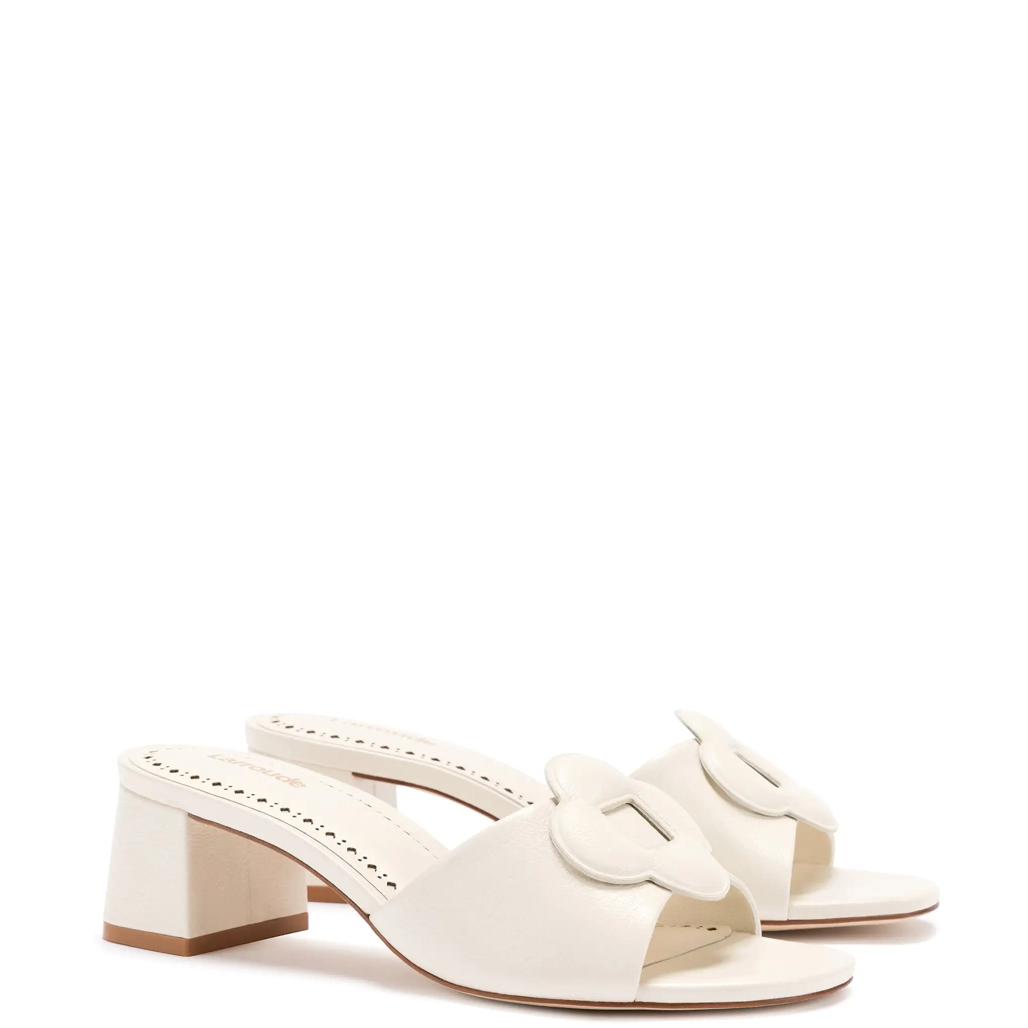 Flora Mule In Ivory Leather