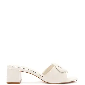 Flora Mule In Ivory Leather