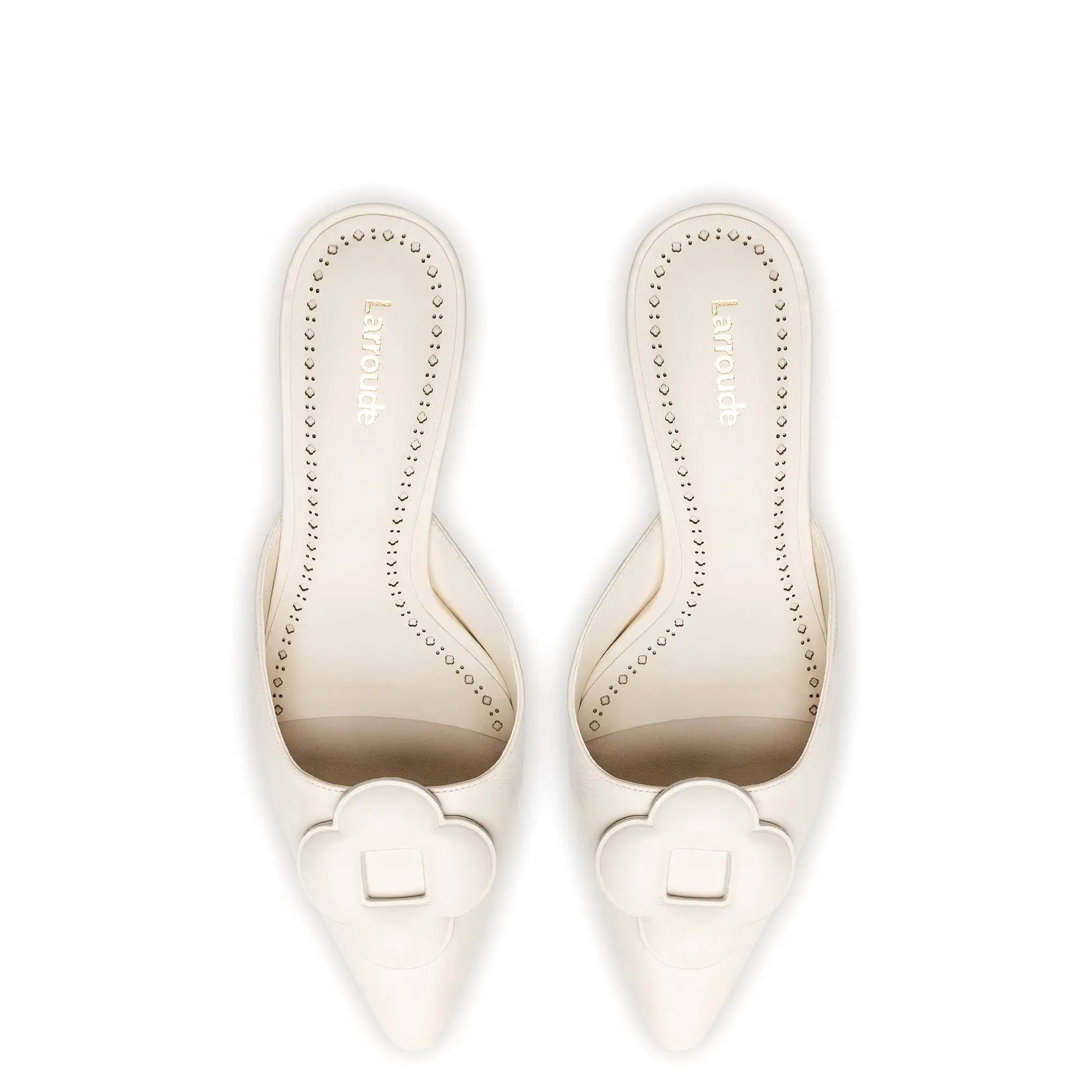 Flora Pump In Ivory Leather