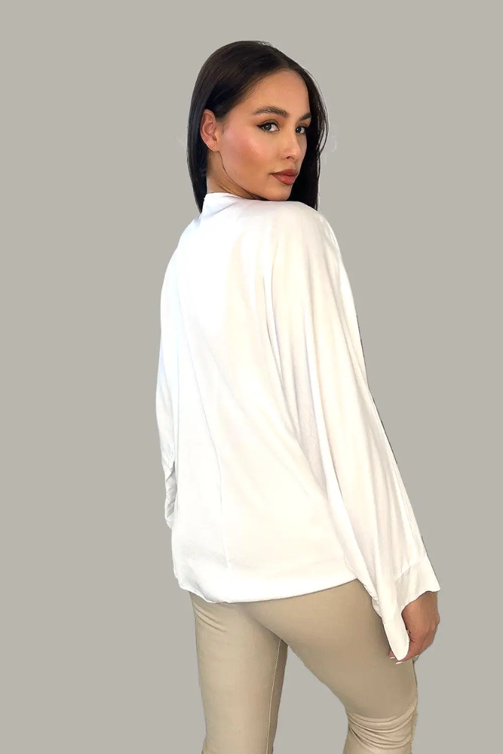 Front Tie Up Satin Blouse