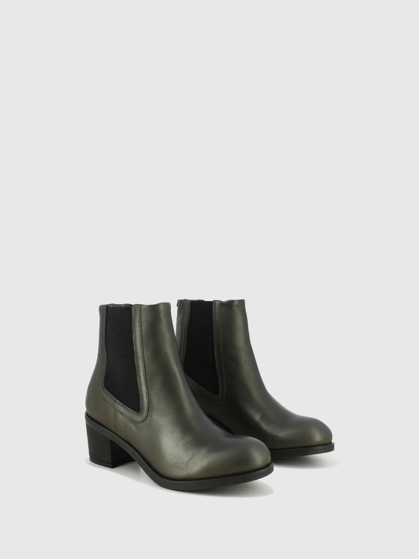 Gray Chelsea Ankle Boots