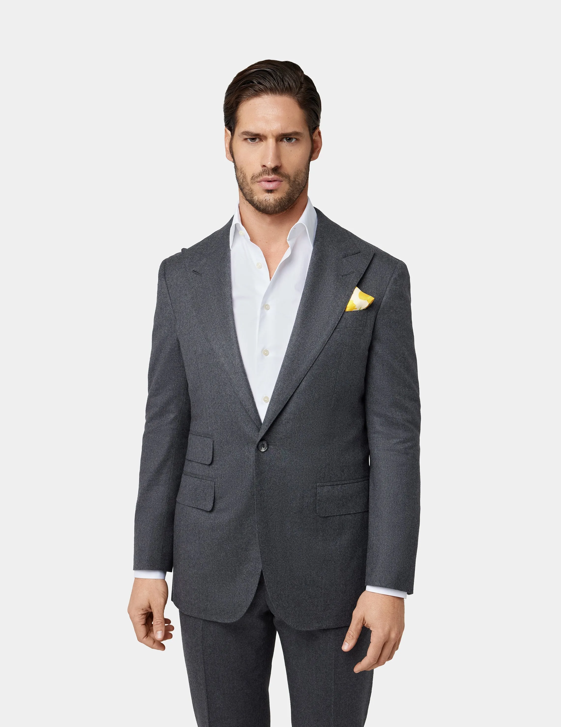 Grey Single Breasted Jacket