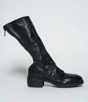 Guidi 789Z Black Baby Calf Full Grain Back Zip Tall Boots