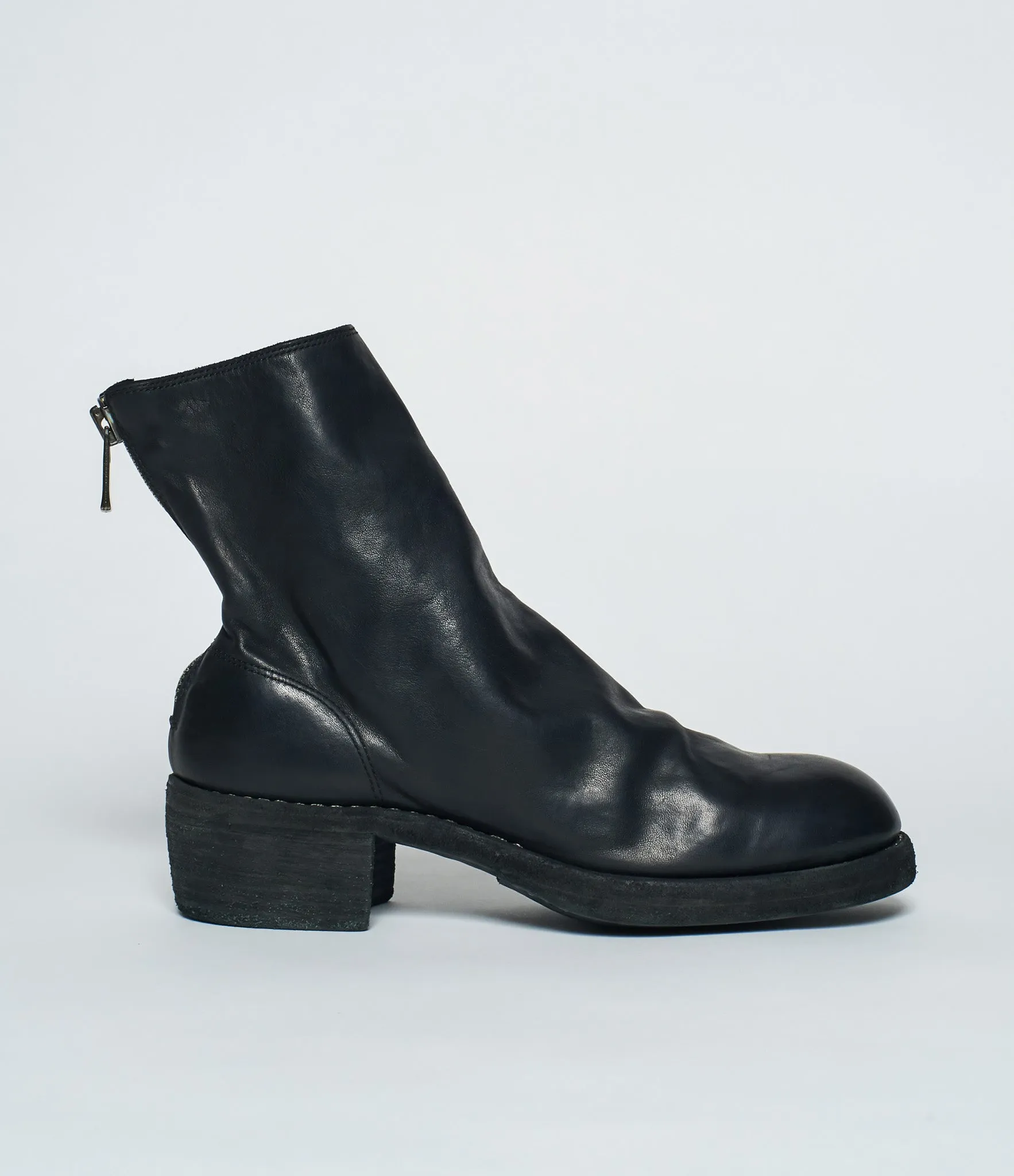 Guidi 796Z Black Soft Horse Full Grain Back Zip Boots